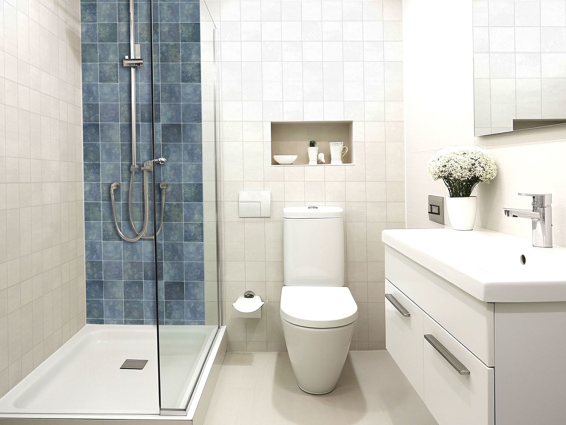 Andros Blanco Azul 30x60 | Loft Tile